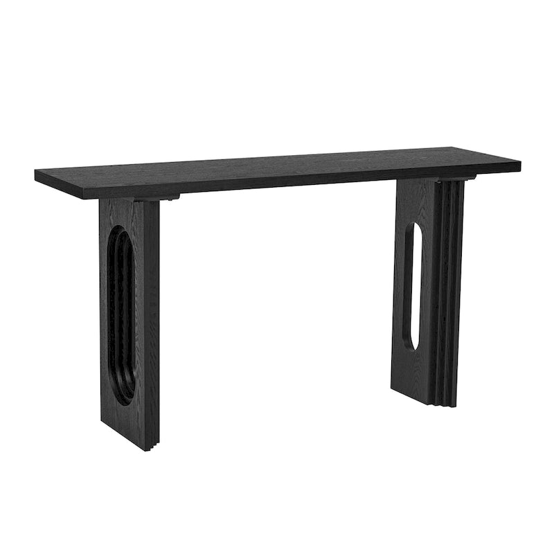 Mesa consola con patas redondas huecas