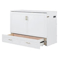 Cama Murphy de tamaño completo con cajón, tomacorrientes, puertos USB y mecanismo de polea
