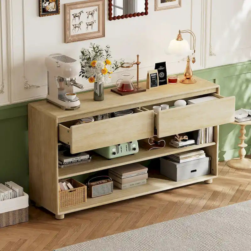 Mesa Consola con 2 Cajones y 2 Estantes