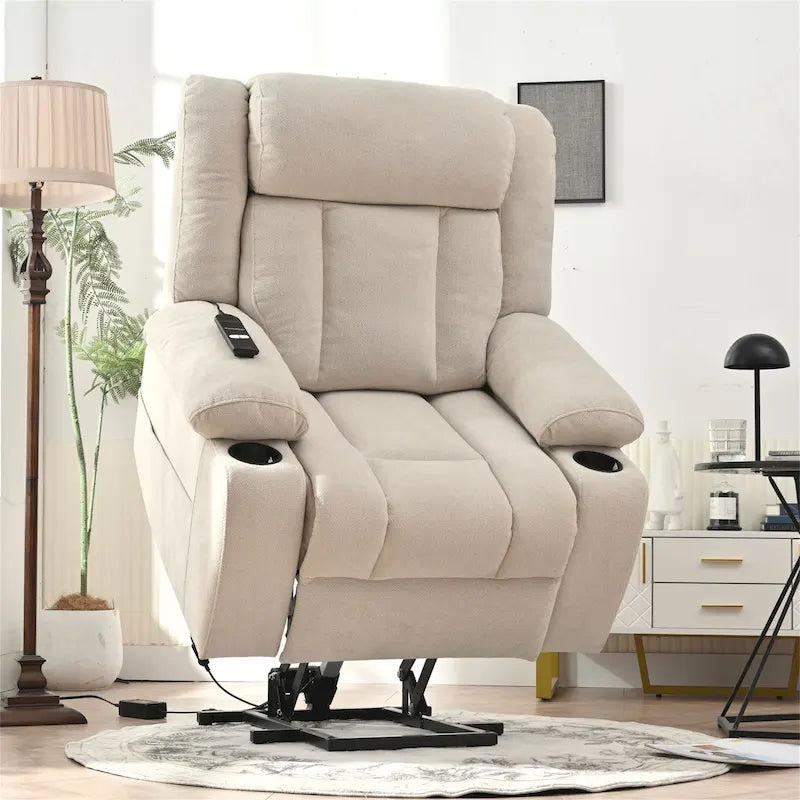 Sillón reclinable Power Lift con reposapiés extendido