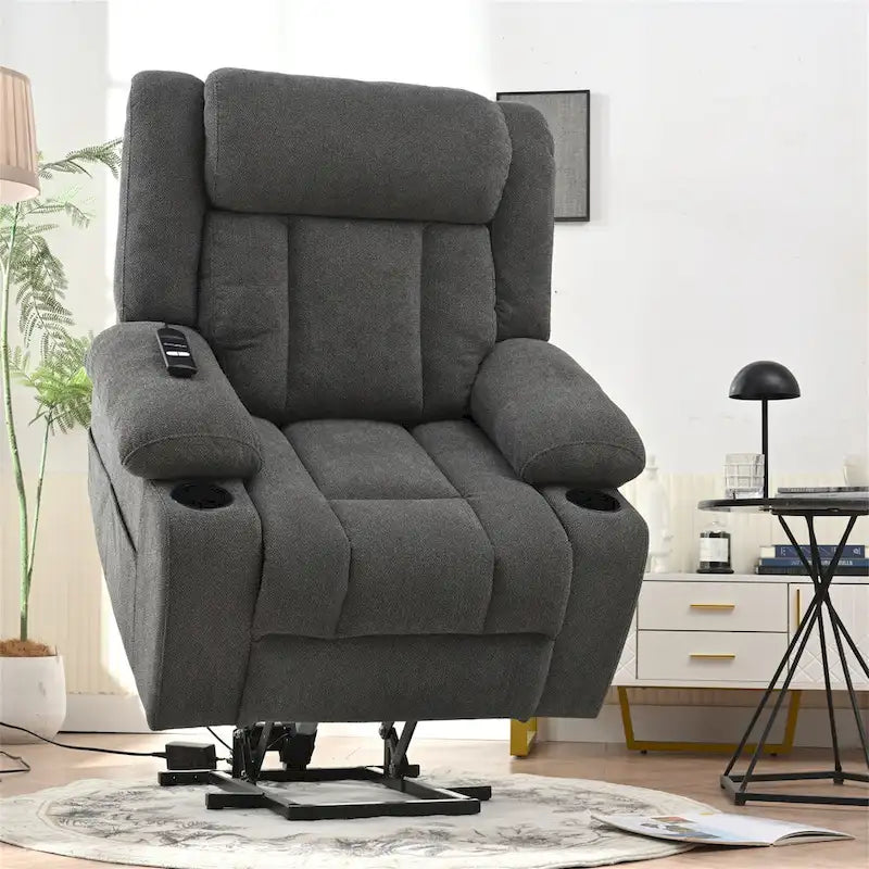 Sillón reclinable Power Lift con reposapiés extendido
