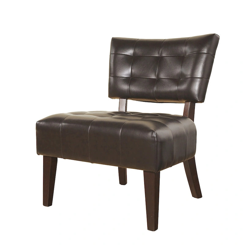 Sillón decorativo capitoné de 31 botones con estructura de madera maciza secada al horno y asiento extra grande