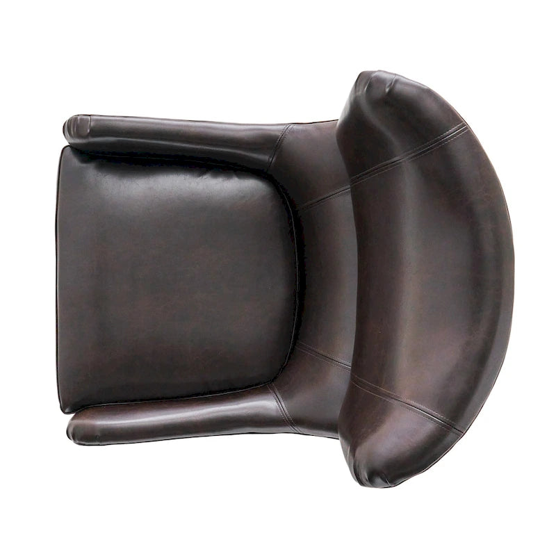 Sillón decorativo de respaldo alto con orejas y patas de madera de abedul