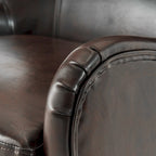 Sillón decorativo de respaldo alto con orejas y patas de madera de abedul