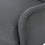 Sillón decorativo de respaldo alto con orejas y patas de madera de abedul