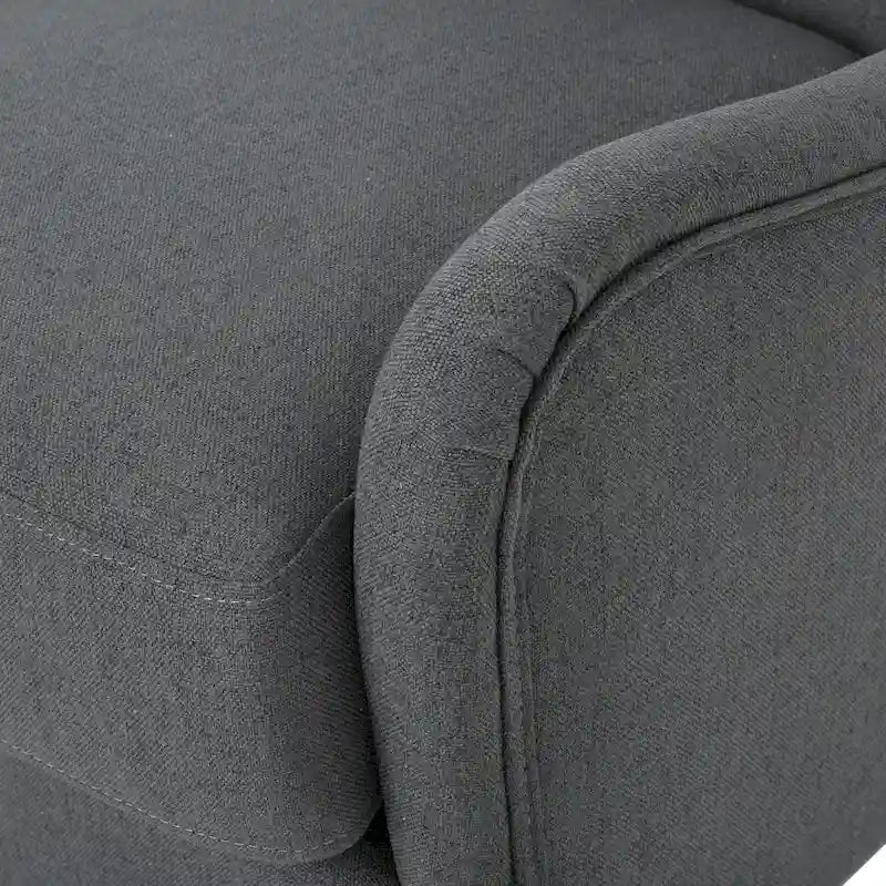 Sillón decorativo de respaldo alto con orejas y patas de madera de abedul