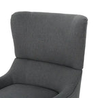 Sillón decorativo de respaldo alto con orejas y patas de madera de abedul