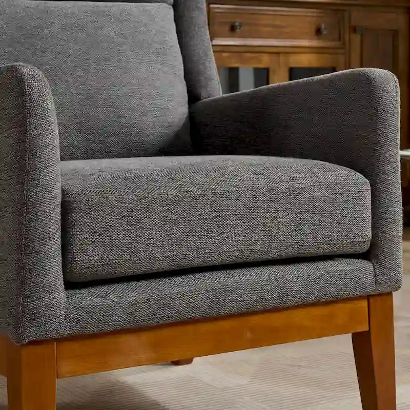 Sillón giratorio tapizado de respaldo alto