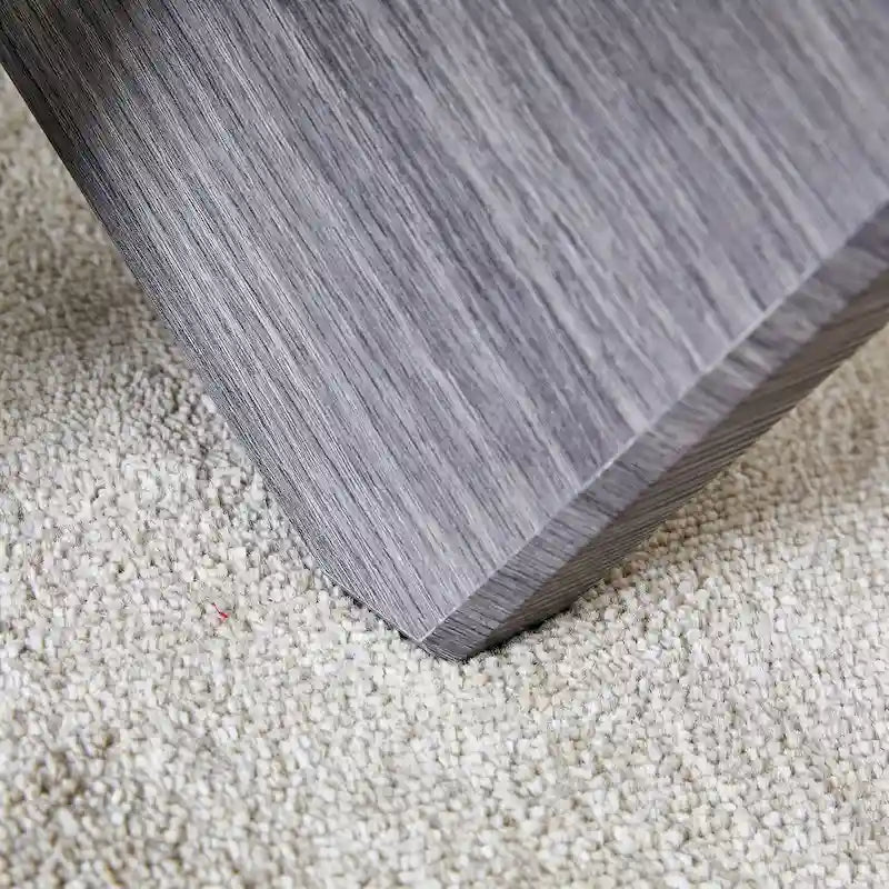 Mesa de centro redonda de cristal con tapa de vidrio templado y patas de MDF