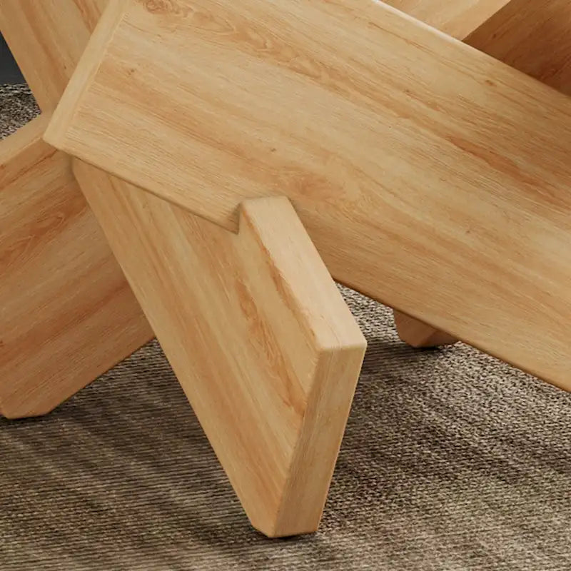Mesa de centro redonda de cristal con tapa de vidrio templado y patas de MDF