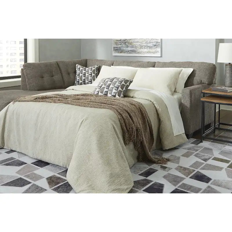 Sofá seccional de 2 piezas con chaise y función de cama
