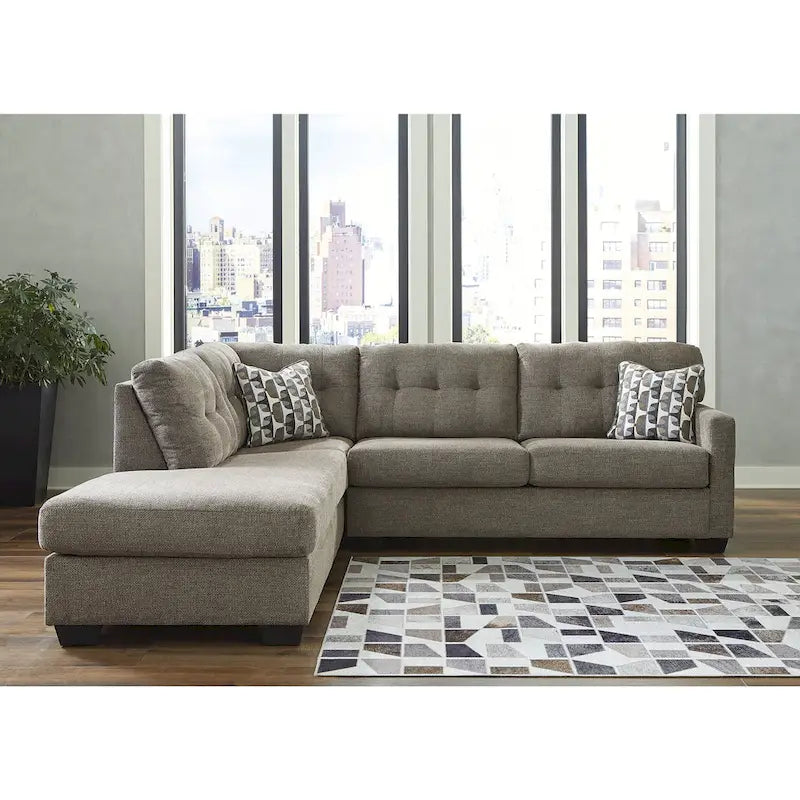 Sofá seccional de 2 piezas con chaise y función de cama