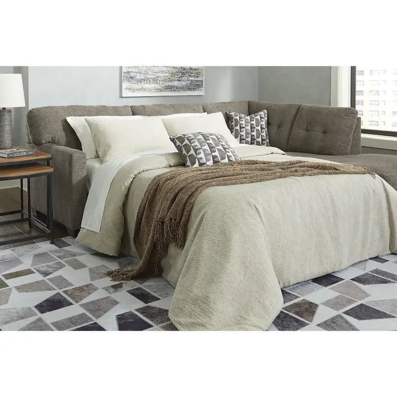 Sofá seccional de 2 piezas con chaise y función de cama