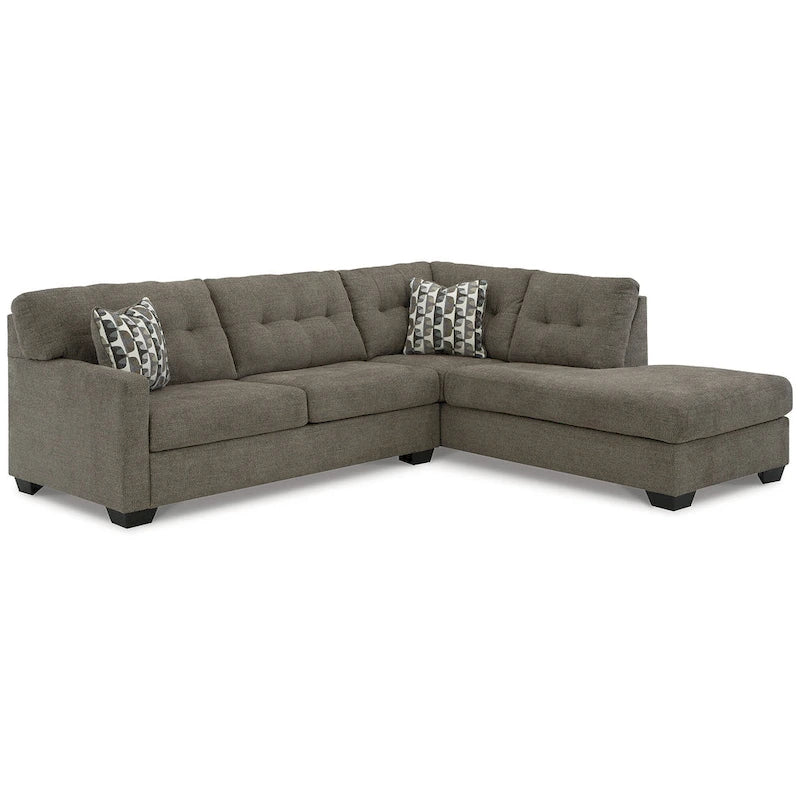 Sofá seccional de 2 piezas con chaise y función de cama