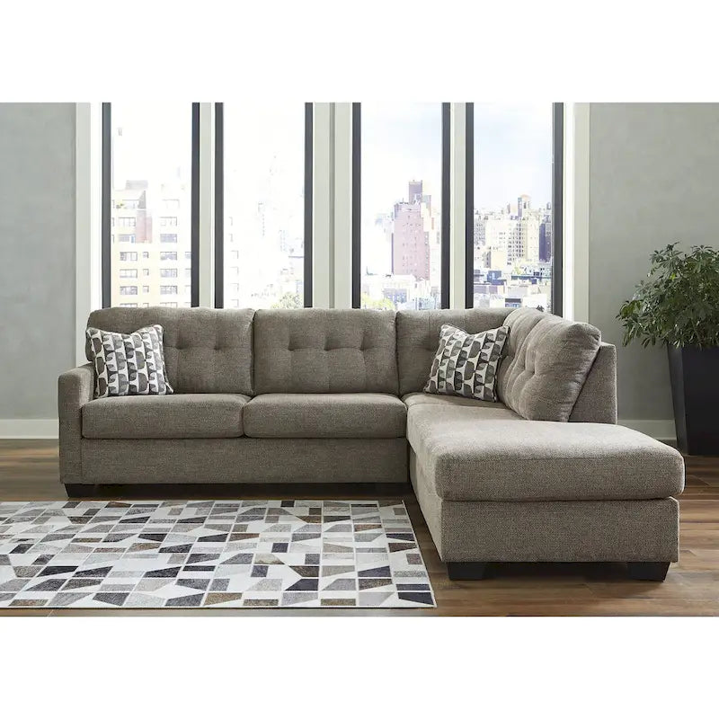 Sofá seccional de 2 piezas con chaise y función de cama