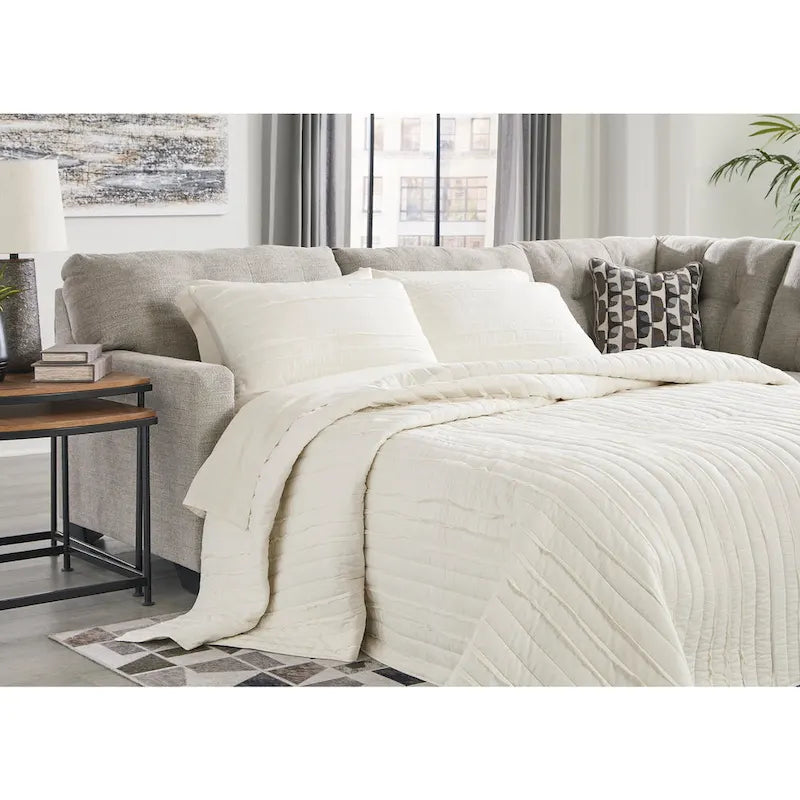 Sofá seccional de 2 piezas con chaise y función de cama