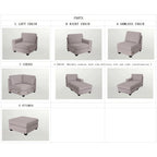 Sofá seccional modular reversible