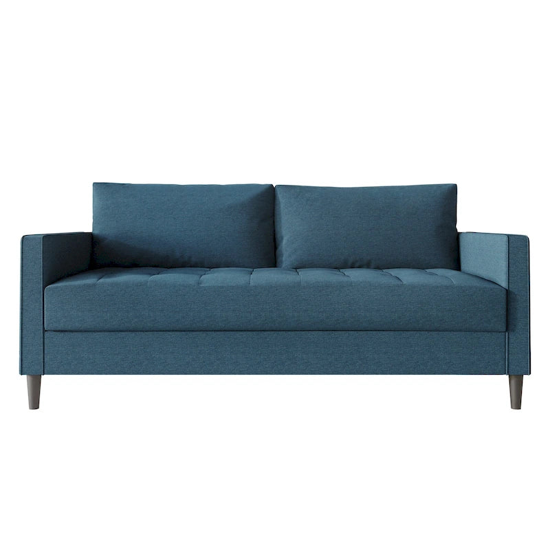 Sofá tapizado de lino minimalista contemporáneo