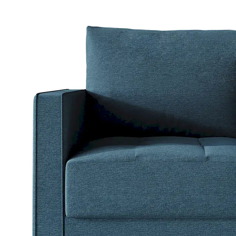 Sofá tapizado de lino minimalista contemporáneo