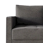 Sofá tapizado de lino minimalista contemporáneo