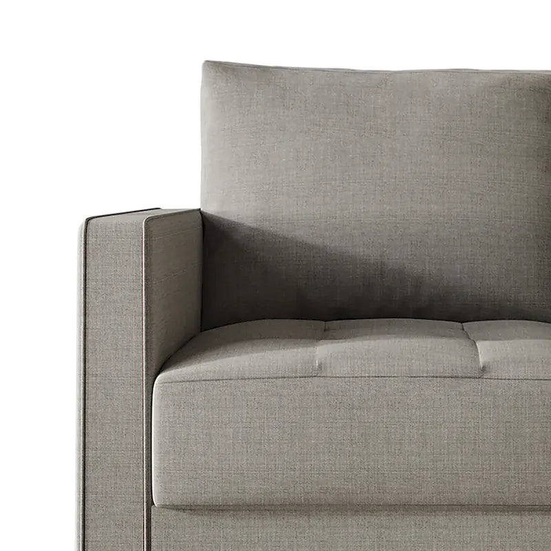 Sofá tapizado de lino minimalista contemporáneo