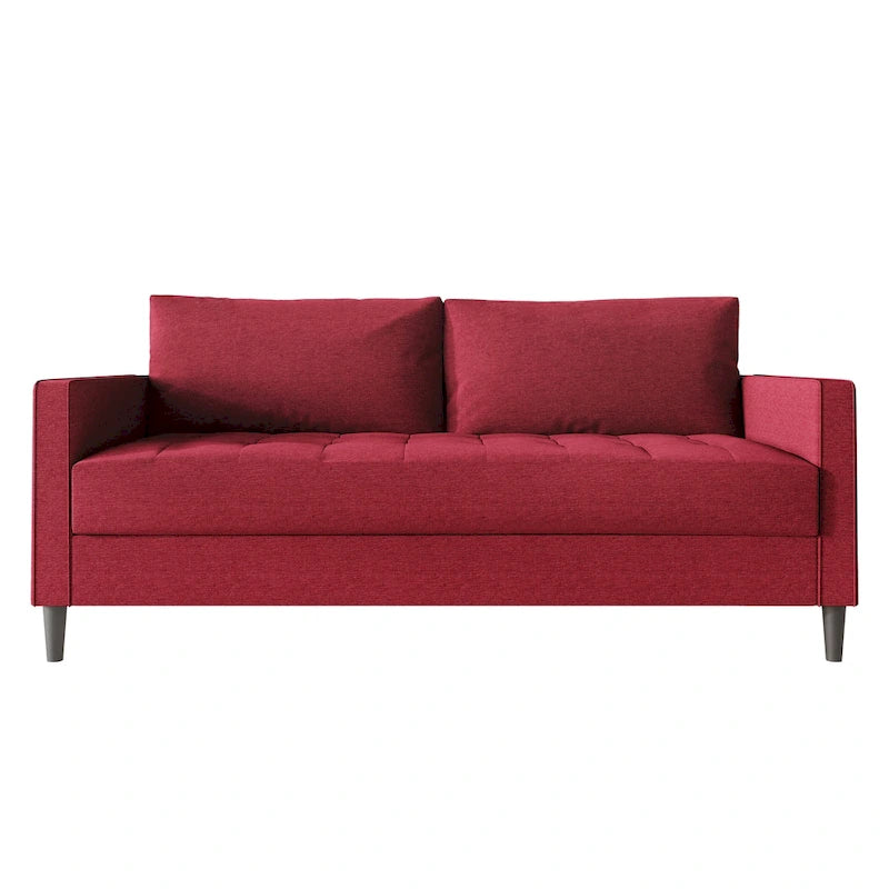 Sofá tapizado de lino minimalista contemporáneo