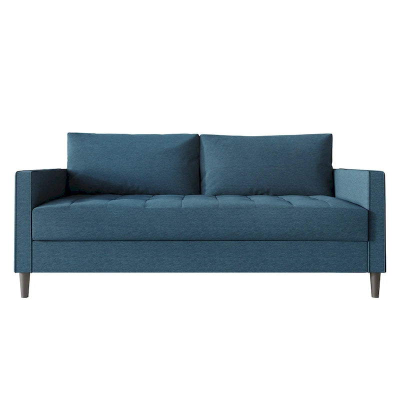 Sofá tapizado de lino minimalista contemporáneo