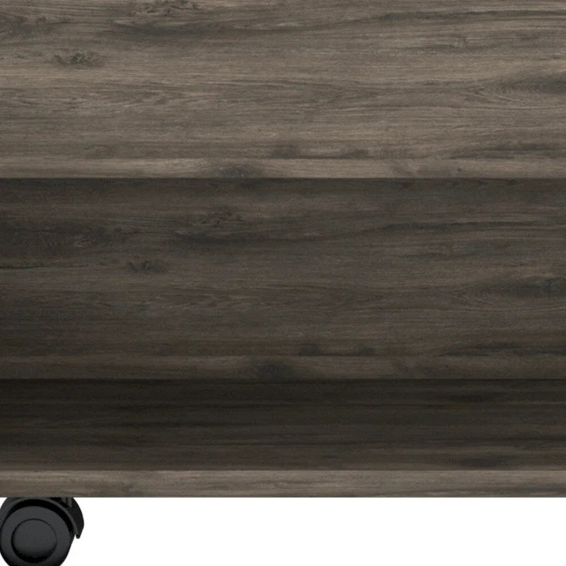 Mesa de centro elevable de color marrón oscuro con cajón (15.3"H x 21.6"W x 19.6"D)