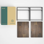 Mesa auxiliar de madera maciza marrón de 21 pulgadas