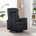 Sillón reclinable manual deslizante giratorio de 29.5" de ancho, tela gris oscuro