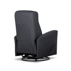 Sillón reclinable manual deslizante giratorio de 29.5" de ancho, tela gris oscuro