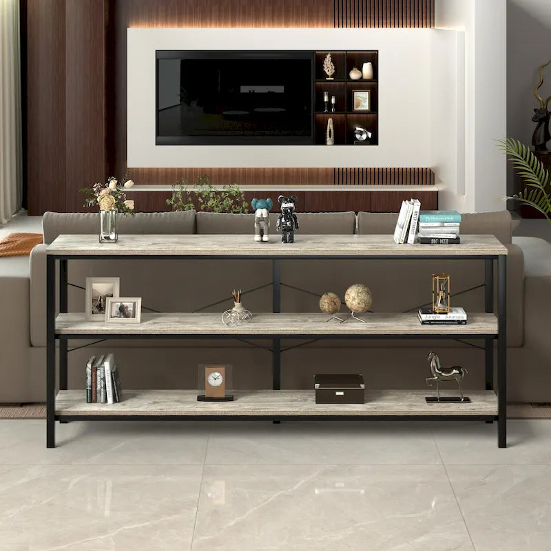 Mesa consola de 55" con estante de almacenamiento