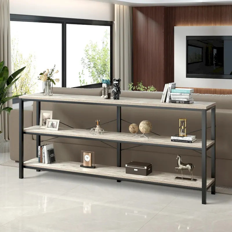 Mesa consola de 55" con estante de almacenamiento