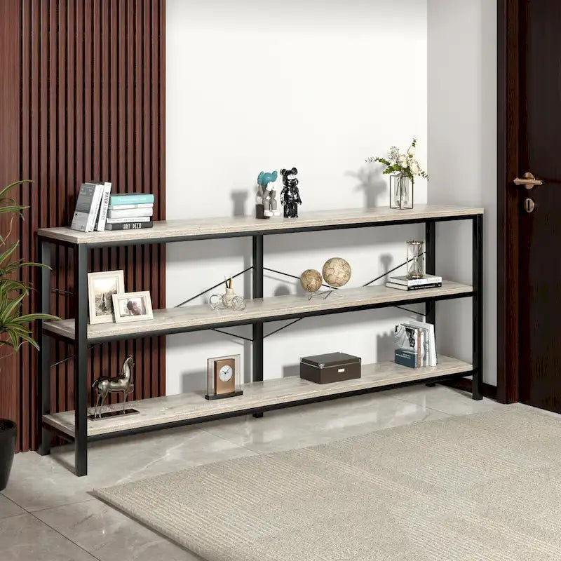 Mesa consola de 55" con estante de almacenamiento