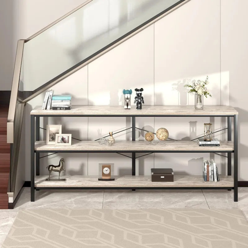 Mesa consola de 55" con estante de almacenamiento