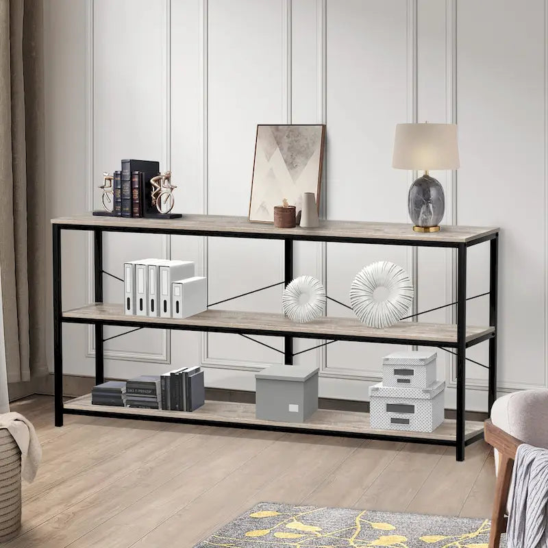 Mesa consola de 55" con estante de almacenamiento