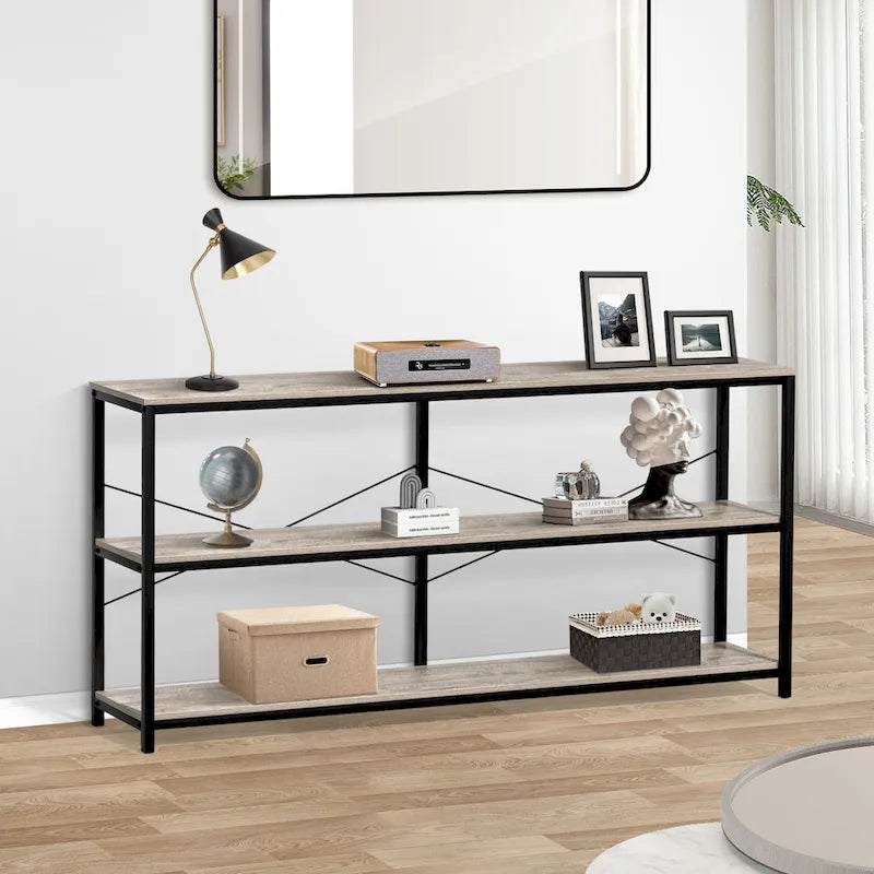 Mesa consola de 55" con estante de almacenamiento