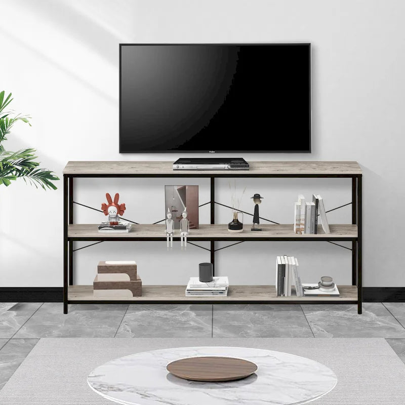 Mesa consola de 55" con estante de almacenamiento