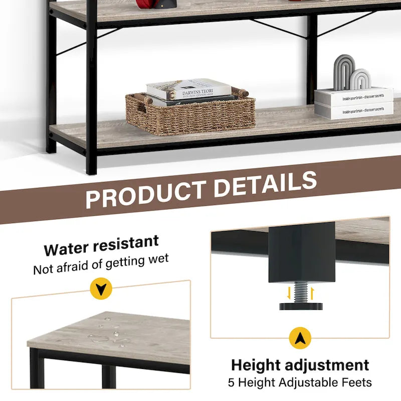 Mesa consola de 55" con estante de almacenamiento