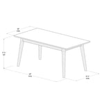 Mesa de centro rectangular de mediados de siglo - 101,6 cm