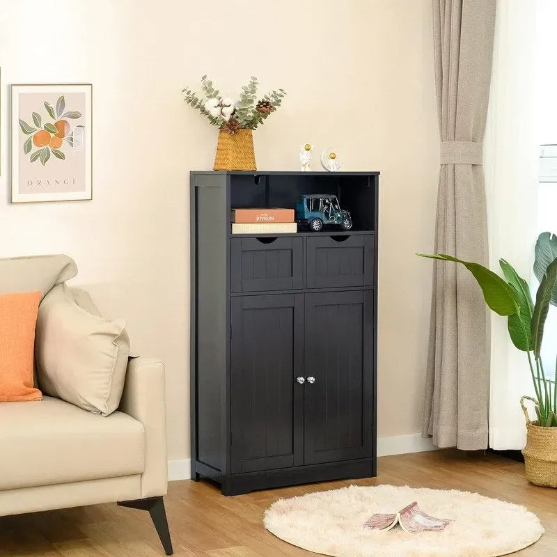 Armario de Almacenamiento de Suelo con 2 Puertas (30 cm Profundidad x 60 cm Ancho x 108 cm Altura)