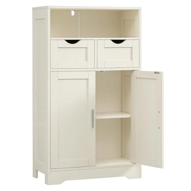 Armario de Almacenamiento de Suelo con 2 Puertas (30 cm Profundidad x 60 cm Ancho x 108 cm Altura)