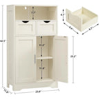 Armario de Almacenamiento de Suelo con 2 Puertas (30 cm Profundidad x 60 cm Ancho x 108 cm Altura)