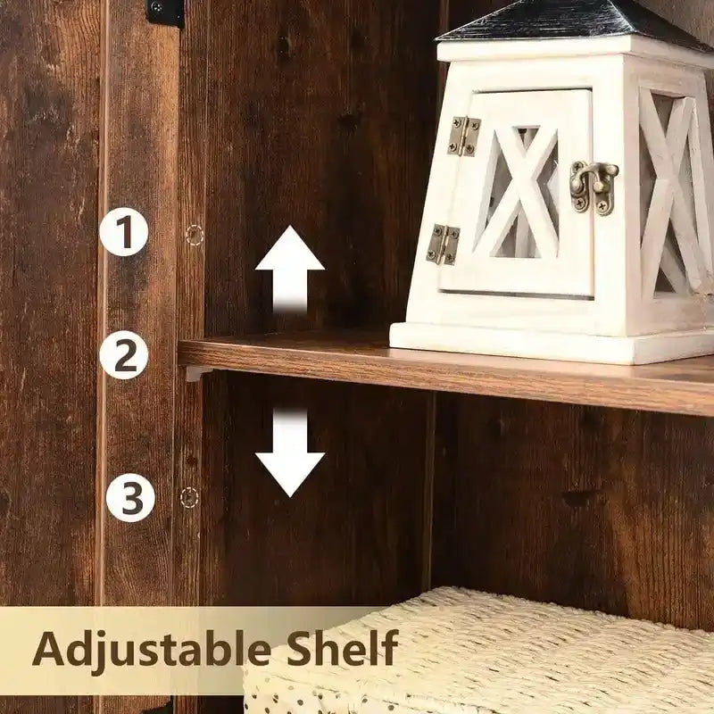 Armario de Almacenamiento de Suelo con 2 Puertas (30 cm Profundidad x 60 cm Ancho x 108 cm Altura)