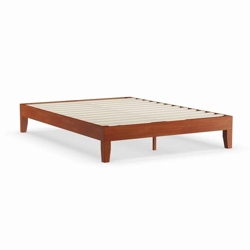 Cama de plataforma de tamaño completo de madera de 12 pulgadas