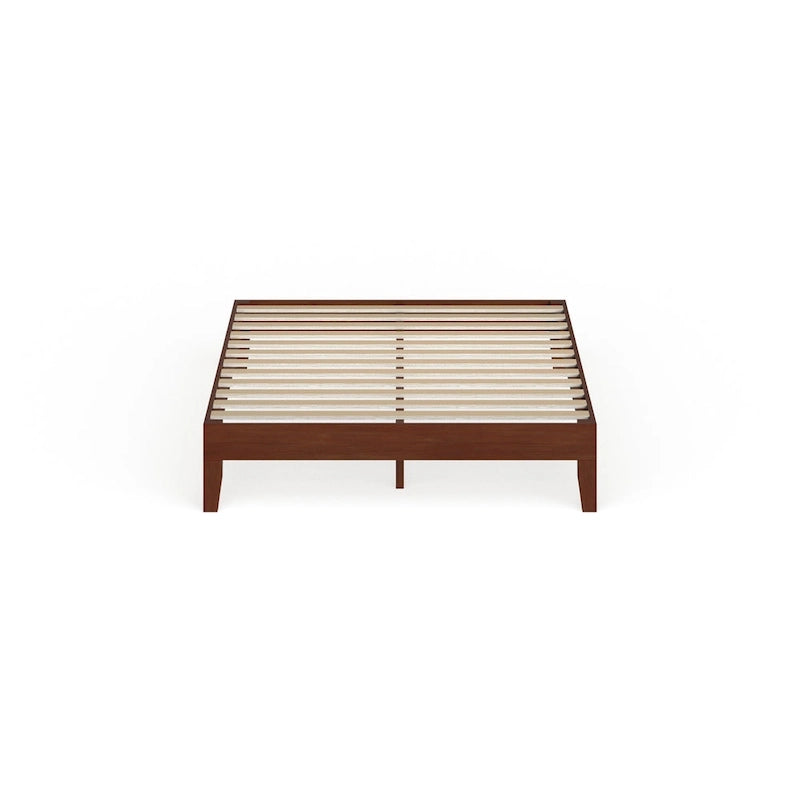Cama de plataforma de tamaño completo de madera de 12 pulgadas
