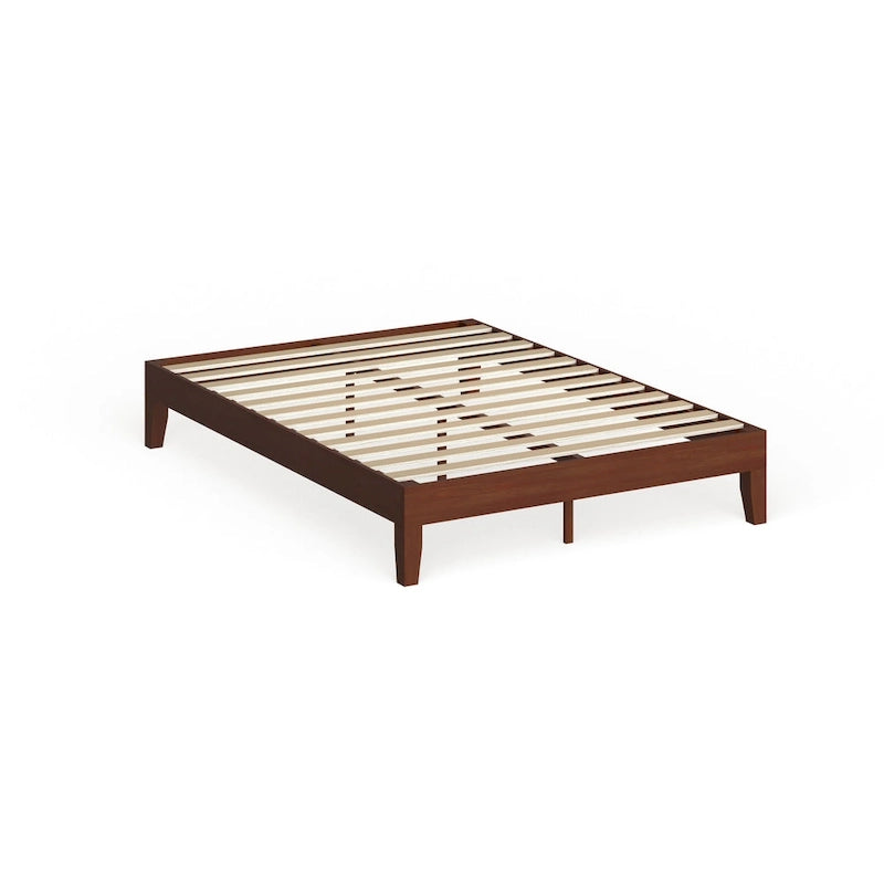 Cama de plataforma de tamaño completo de madera de 12 pulgadas