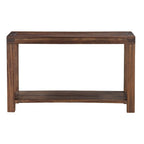 Mesa consola de madera maciza en marrón ladrillo