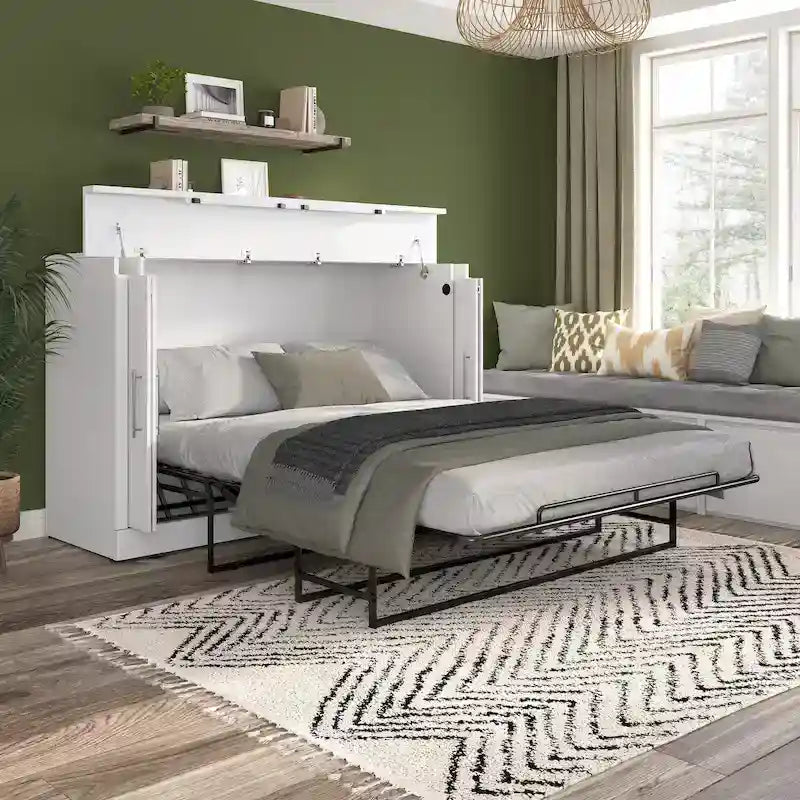 Cama tipo gabinete Queen de 75W con colchón