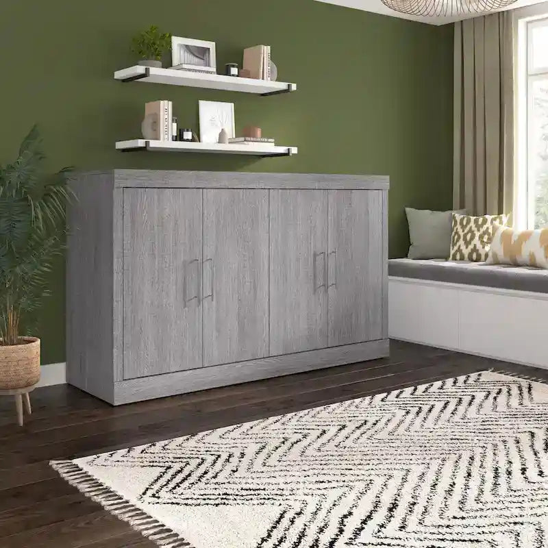 Cama tipo gabinete Queen de 75W con colchón